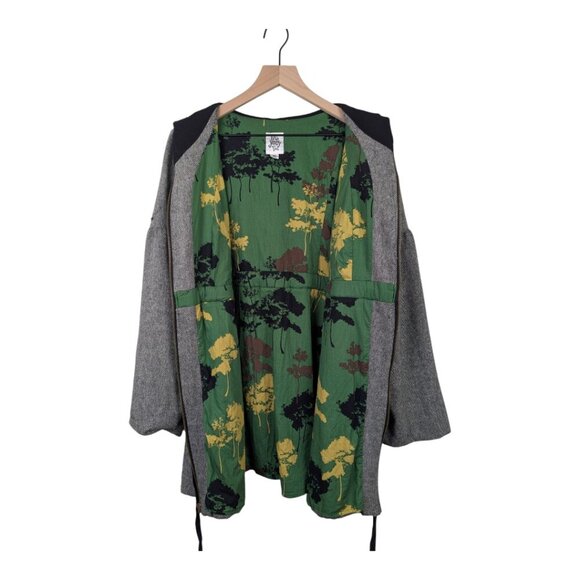 Ivy Jane | Lightweight Hooded Jacket | Heather Grey/Herringbone | Size XL - Picture 11 of 11